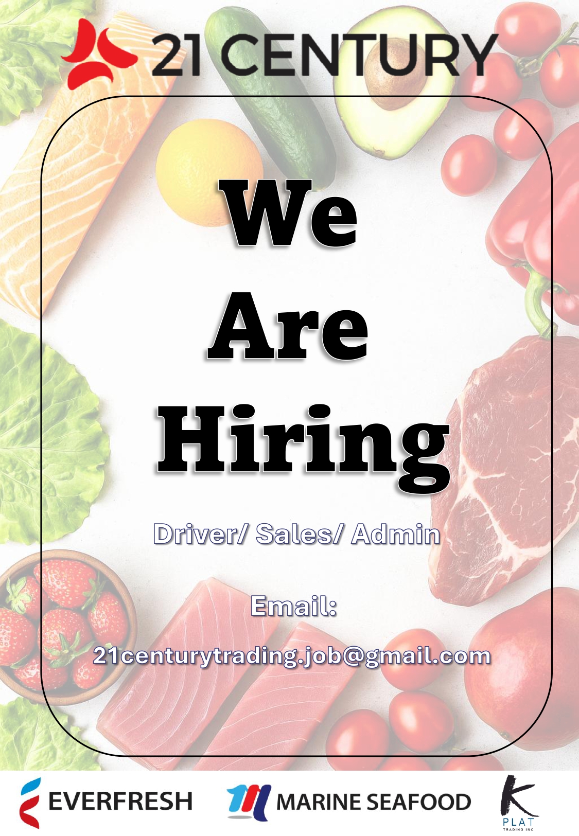 We are looking for delivery driver and administrative assistant. - 21 Century Trading Inc. イメージ画像